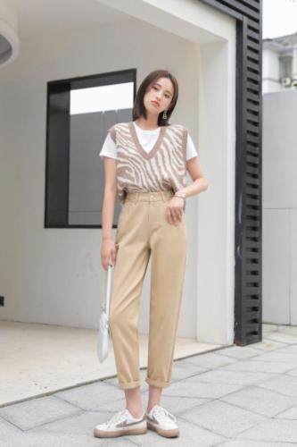 腰头贴织带哈伦裤，其它，杭派依秀