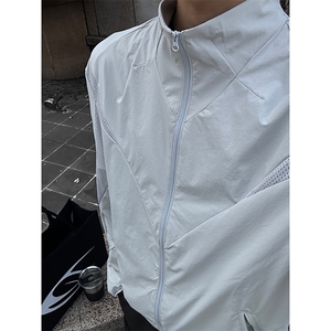 春夏款高品质冰感速干防晒服休闲户外运动外套透气弹力机能风夹克图片