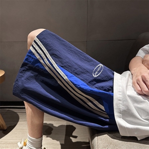 条纹撞色速干短裤男夏季薄款宽松五分裤 FSDK246 M-3XL 特p30控58图片