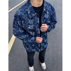 水洗牛仔外套男女秋季新款美式潮牌痞帅宽松工装夹克JC06，男装工装外套，星座1116A（原606A-3）