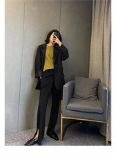 现货春季新款侧边开衩垂料西裤，其它，CHERRY·印