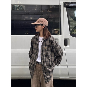 潮流原宿长袖衬衫ins时尚简约新款气质日系流行慵懒文艺百搭图片