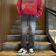 K1222-p35-控58oversizecleanfit牛仔裤褶皱直筒裤老爹裤长裤，男装牛仔裤，星座103A-1