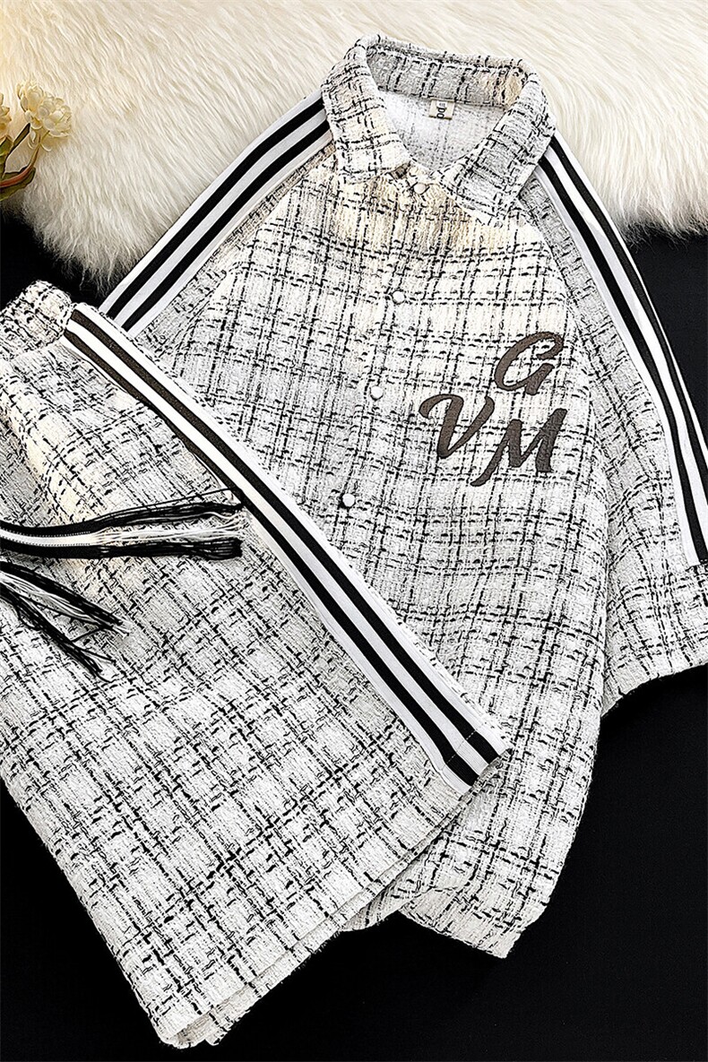 白底小香风短袖衬衣大码M-5XL肩部织带短袖衬衫男DCS9018P45控68,男装T恤,星座227-7