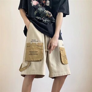 2022日系男士工装短裤潮外穿夏季薄款休闲五分裤D1014P33图片