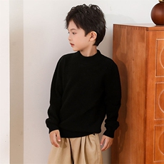 秋冬新款儿童羊毛衫男女童保暖半高领针织衫舒适柔软长袖毛衣，童装儿童羊毛衫，群鹿羊绒