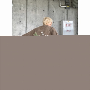 水洗做旧短袖美式复古重磅大码潮牌朋克花卉T恤xz301B-JB4505-P35图片