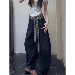 网图现货 美式潮流复古休闲工装弯刀裤女K3052/P50图片