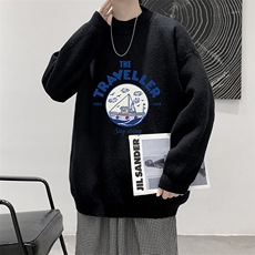 半高领毛衣男大码胖子针织衫毛线衣M18410-P45加绒款-P65，男装针织衫/毛衣，电商A040