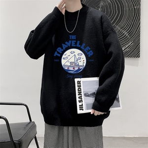 半高领毛衣男大码胖子针织衫毛线衣 M18410-P45 加绒款-P65图片