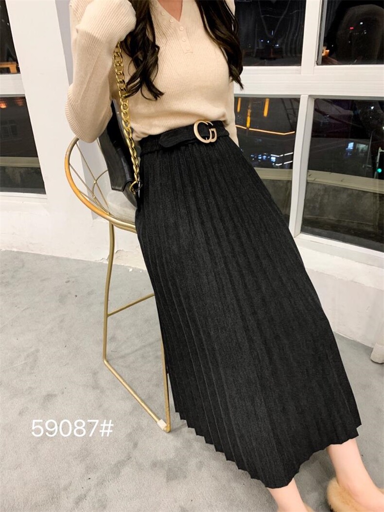 尼料百褶裙，其它，千百莲