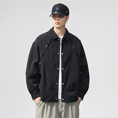 2025款时尚有型双面穿翻领休闲夹克F0951-P105控199，男装夹克，电商D215