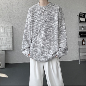WY10156-特批40控78新款圆领简约套头宽松大码卫衣糯米衣服男