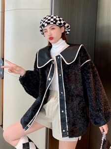 娃娃领皮毛一体，火爆图片