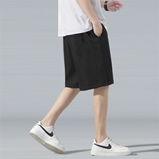 短裤男夏季新款潮牌痞帅拼接男士运动裤子大码宽松直筒休闲五分裤，男装牛仔裤，星座1013