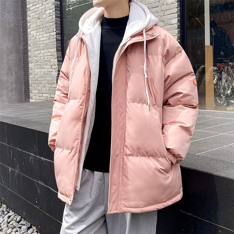 情侣装加厚棉衣男冬季连帽休闲棉服潮流棉袄宽松A266-WT08-P65图片