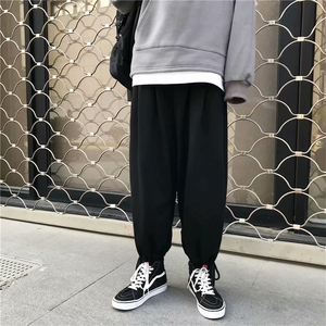ins潮牌运动卫裤男韩版宽松百搭束脚裤bf港风学生休闲裤子K17-P35图片