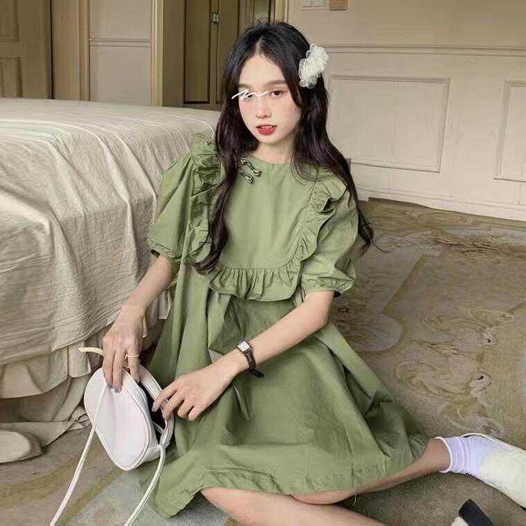 夏季娃娃领连衣裙，女装连衣裙，纳米格
