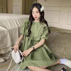 夏季娃娃领连衣裙，女装连衣裙，纳米格