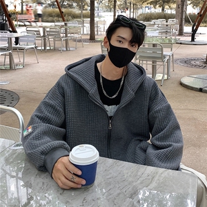380克玉米格华夫格定制面料卫衣男95%聚酯纤维5%氨纶WY77063P75控图片