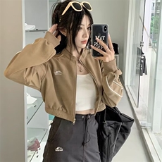 美式辣妹休闲运动立领外套女秋季小个子宽松显瘦短款夹克开衫上衣，男装夹克，星座1210-1