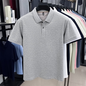 夏季纯棉短袖纯色翻领POLO衫男T恤潮流品质上衣体恤男装
