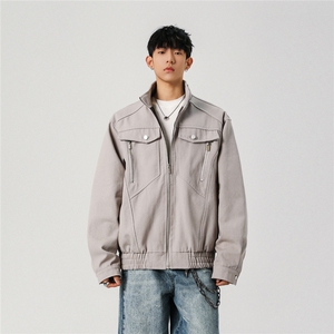 1303B-JK5512-P80 座山蟒重磅水洗帆布双领男女休闲夹克 原版现货图片