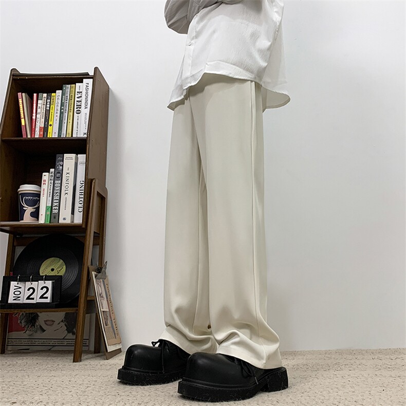 西装裤男裤子春夏款2025新品垂感直筒西裤高级感阔腿裤XK302-P50图片