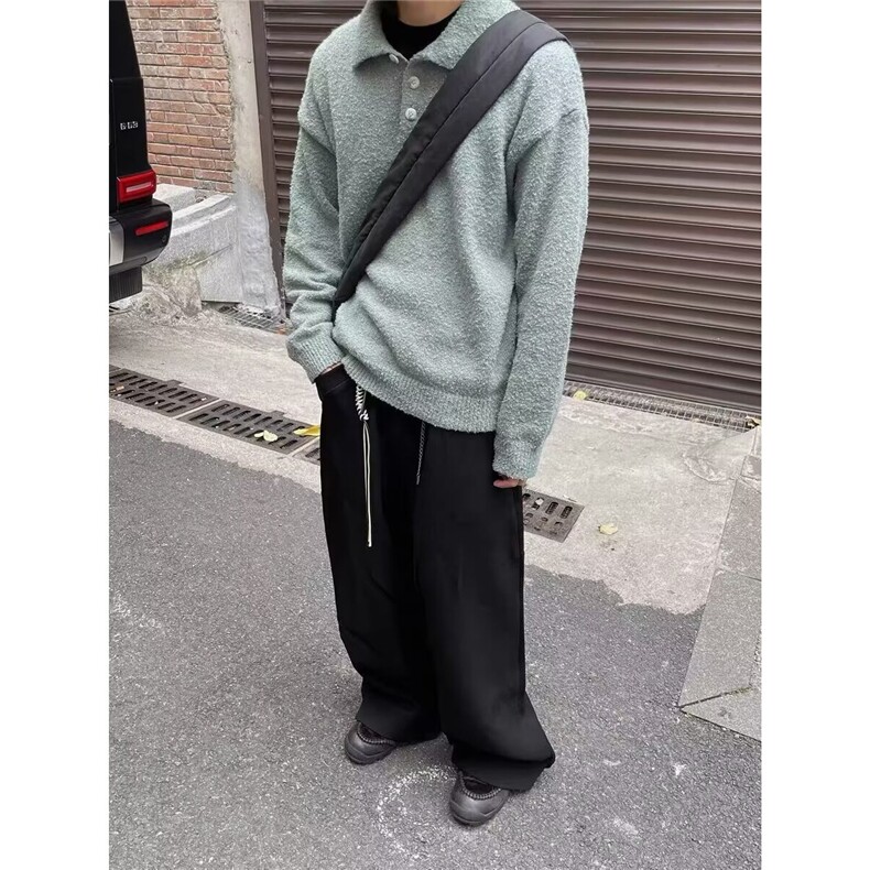 男女秋冬小众柔软宽松休闲百搭中长款针织毛衣M5228-P52图片