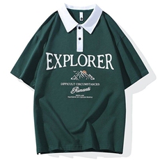 25063-特P40夏季休闲时尚T恤男短袖打底衫学生宽松翻领短袖POLO衫，男装T恤，电商D310B
