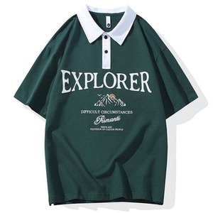 25063-特P40夏季休闲时尚T恤男短袖打底衫学生宽松翻领短袖POLO衫图片