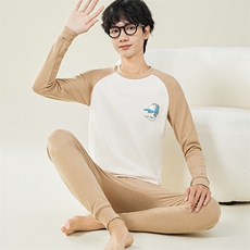 男士秋衣秋裤休闲保暖内衣套装两件套TZ8203-P42，男装休闲套装，星座310B-3