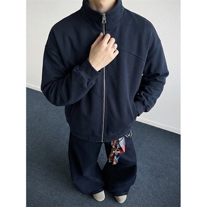 抖音得物品质 26春装美式高街重磅结构纹理立领卫衣夹克外套XS105图片