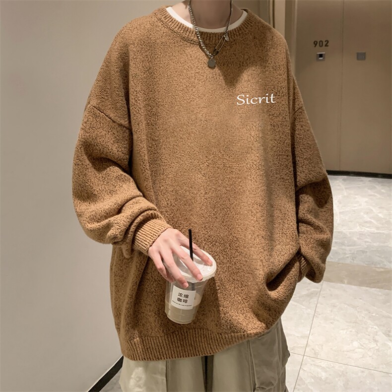 加厚加绒毛衣男大码毛线衣男针织衫男线衫M19098-P45加绒款-P65,男装针织衫/毛衣,电商A040
