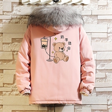 MM48194-P130冬季大毛领衣男士大码加厚袄男服砖墙，男装棉衣，电商A040A