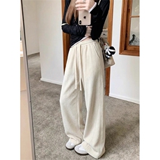 春季新款肌理感休闲裤宽松阔腿直筒运动卫裤男C62210-TP30不，男装休闲裤，电商A102