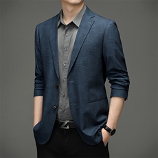 西服男时尚韩版潮流宽松百搭休闲商务西服中青年男士外套春季新款，男装西服，电商B212（原钱塘6029）