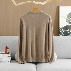 2025年秋季长袖时尚百搭通勤男士POLO领，男装羊绒套衫，纳驰羊绒