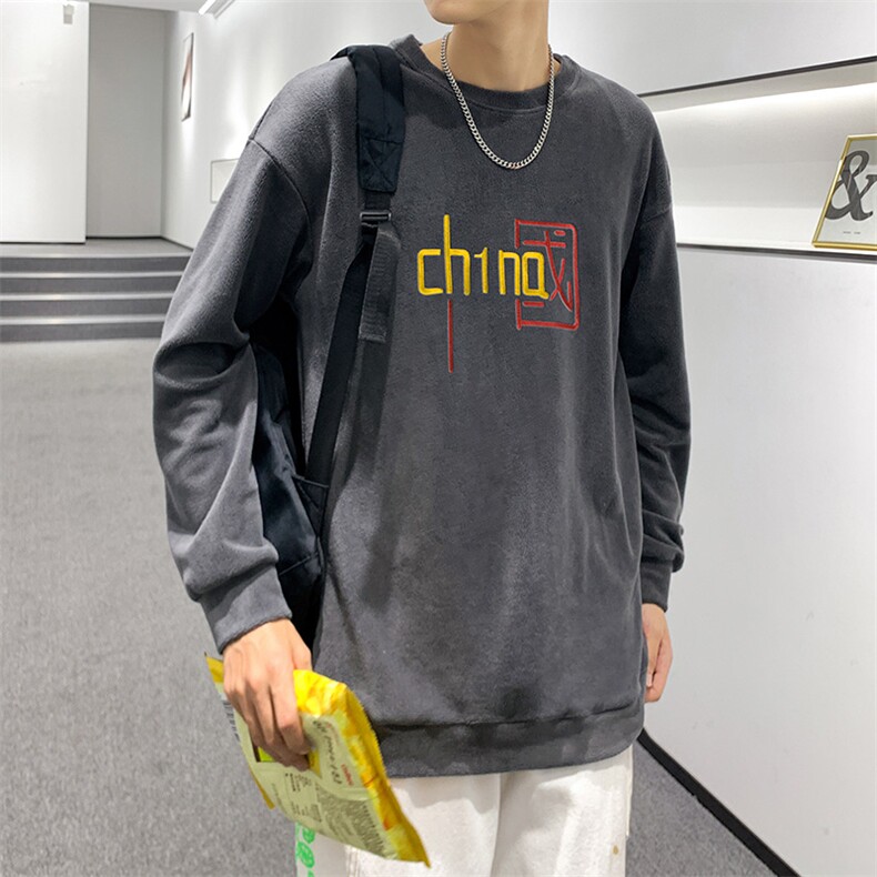 跨境外贸奥粒绒保暖卫衣男港风潮牌百搭外套W2291P30,男装卫衣,星座914