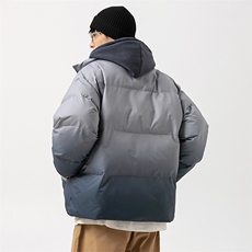 2026冬季新款男日系潮牌渐变连帽宽松休闲棉服加厚外套MY366-F188，男装棉衣，电商A101（原外27）