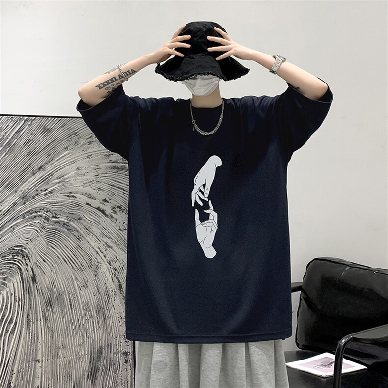 Q11147-P30春夏季七分袖t恤男大码五分袖男短袖中袖大皂风,男装T恤,电商A040