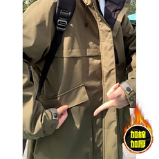 现货5W件冬季三防美式boxy解构连帽雪山冲锋衣棉衣男女棉服厚外套，男装夹克，电商A443