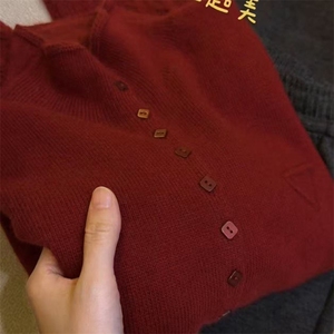 毛衣女极简风高领针织开衫女秋冬宽松大码毛衣外套短款上衣图片