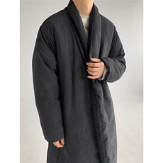 MH03-P145韩系慵懒风长款绒面棉服加厚保暖棉衣外套男，男装棉衣，星座1501-3