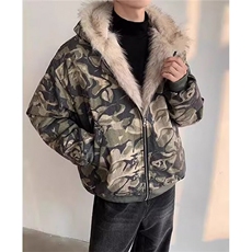 文艺流行新款日系毛领迷彩棉衣慵懒气质ins时尚潮流M1321，男装棉衣，星座1116A（原606A-3）
