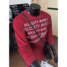 现货港风美式字母印花纯棉套头圆领长袖T恤XZ608-CT03-P30控48，男装T恤，星座608(原A046)