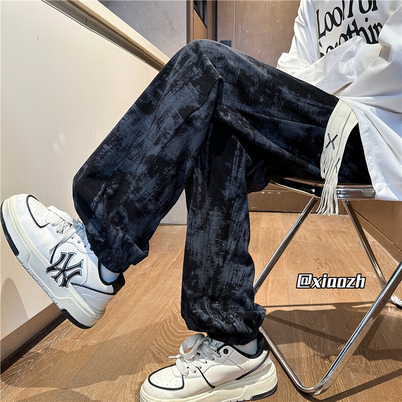 XZ616秋季新款灯芯绒满印破缝休闲束脚卫裤TY1077特P30控58,男装休闲裤,星座512A（原616）