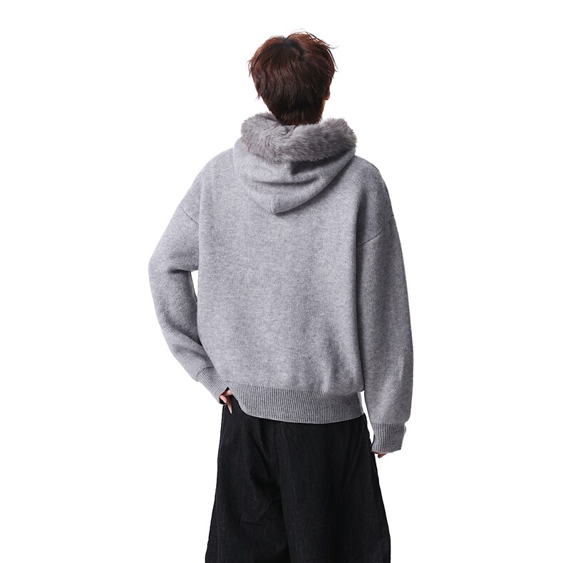秋冬季连帽毛衣男士半开衫针织衫宽松情侣套头上衣潮MY05829-P70,男装针织衫/毛衣,星座308B-2