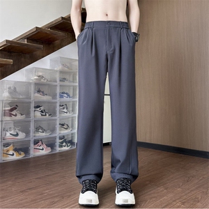 西裤男生直筒宽松垂坠感高级感夏季薄款休闲裤美式高腰休闲裤,男装西裤,星座410-7