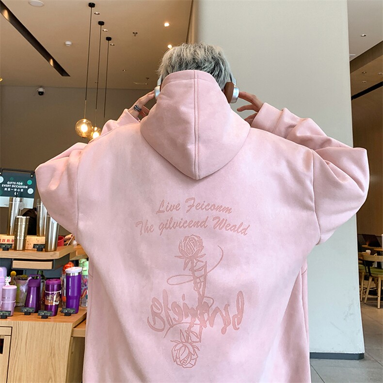 港风重磅复合鹿皮绒340克烧花工艺潮牌卫衣XZ301AW002P68,男装卫衣,星座301A